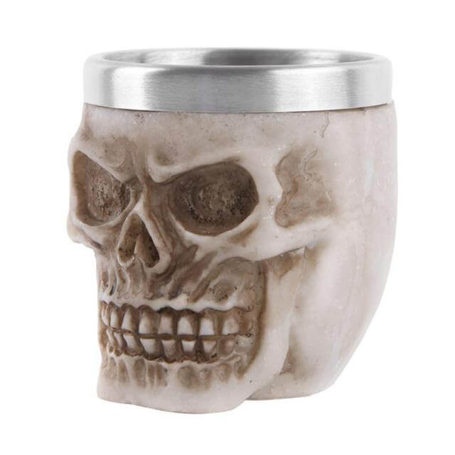 Retro Skull Metal Coffee Mug