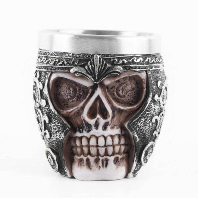 Retro Skull Metal Coffee Mug