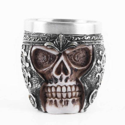Retro Skull Metal Coffee Mug