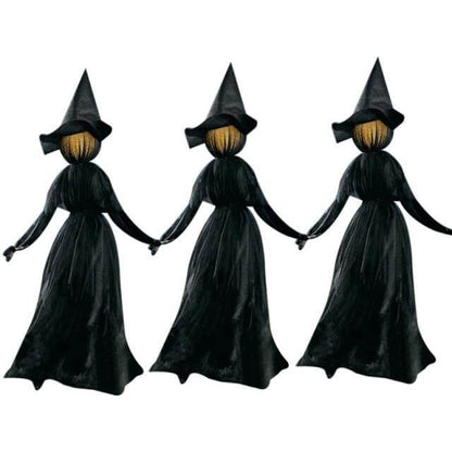 3Pc LED Halloween Witch Decor Lamp Set