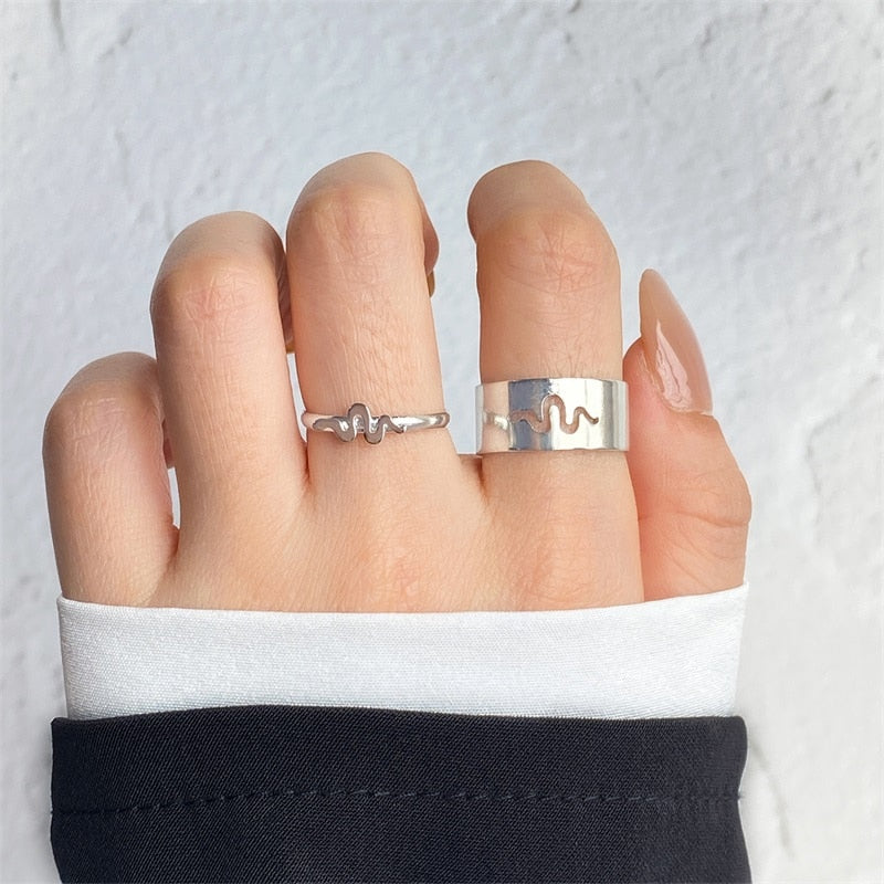 Romantic His Hers Engagement Ring Set - Pexav