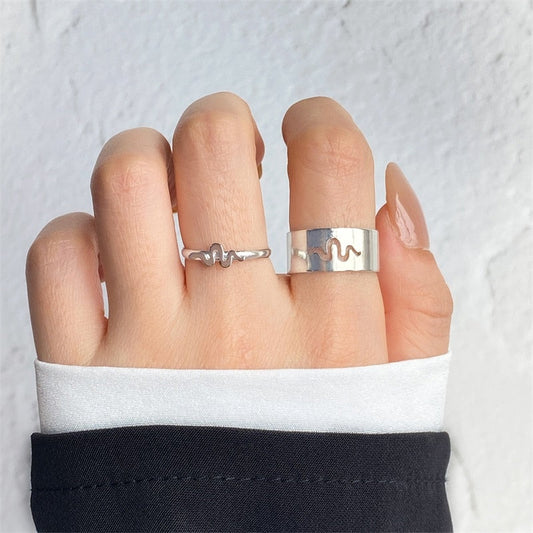 Romantic His Hers Engagement Ring Set - Pexav