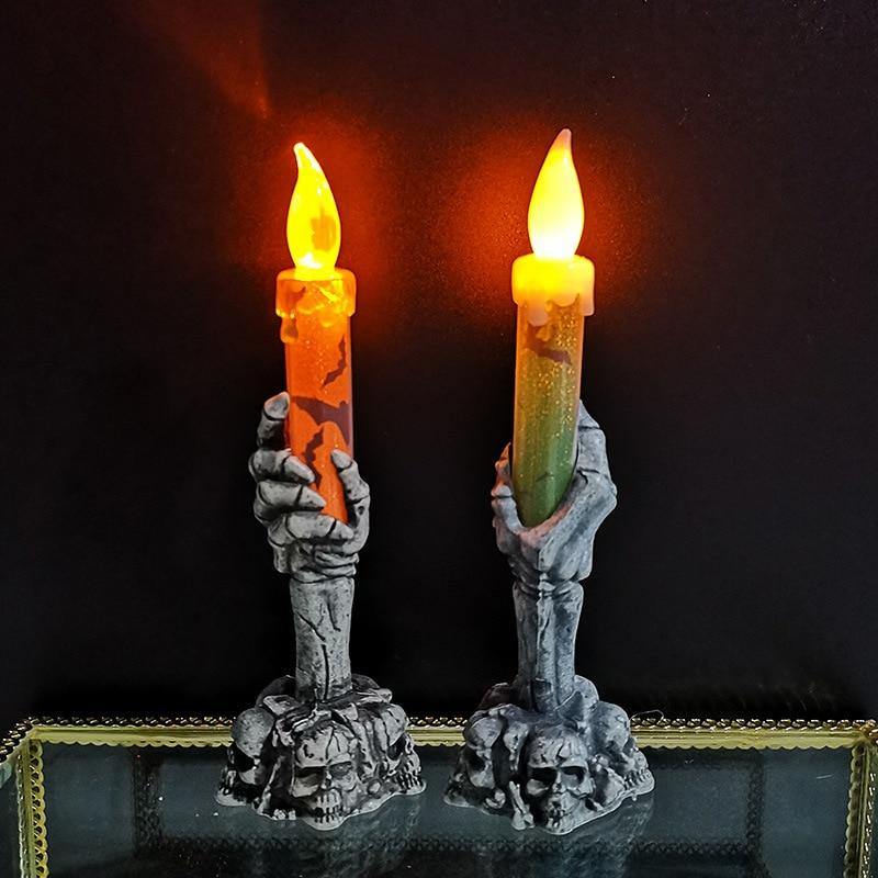 Spooky Pumpkin Candle Home Decor - Pexav