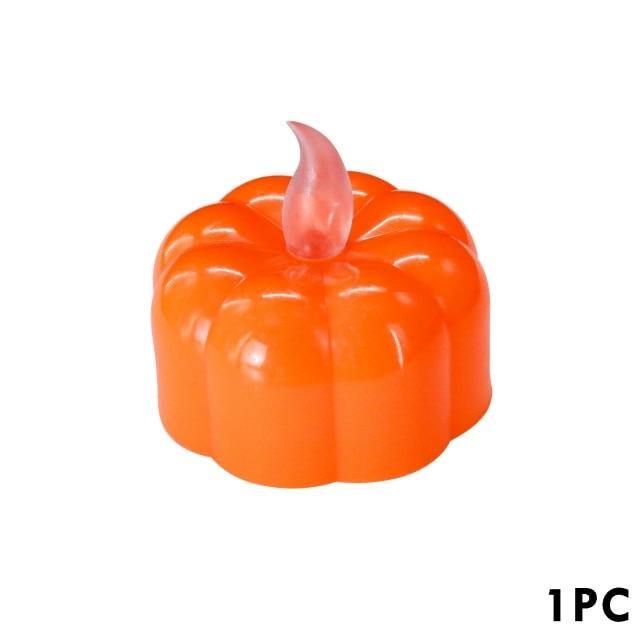 Spooky Pumpkin Candle Home Decor