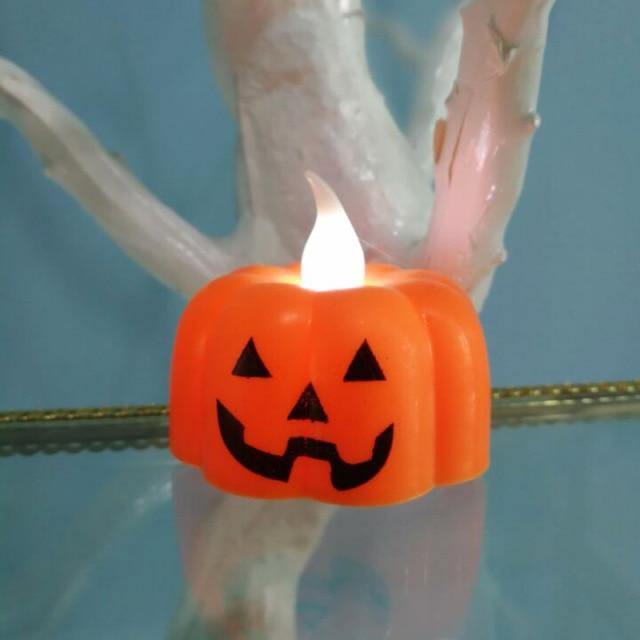 Spooky Pumpkin Candle Home Decor