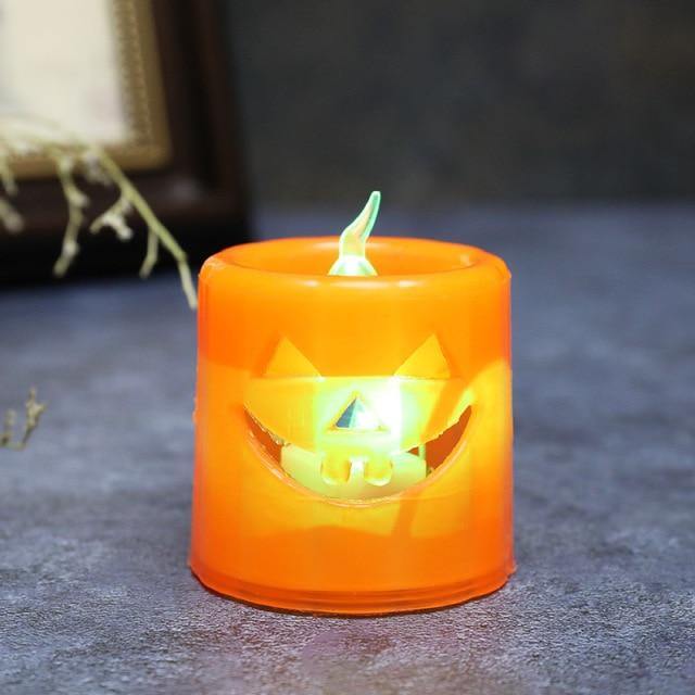 Spooky Pumpkin Candle Home Decor