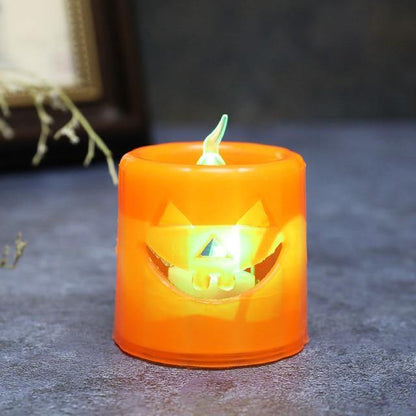 Spooky Pumpkin Candle Home Decor