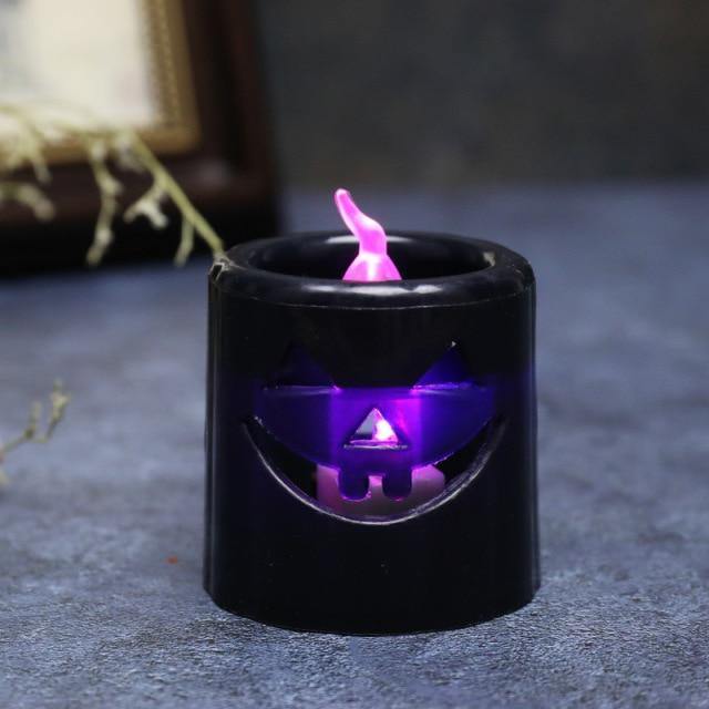 Spooky Pumpkin Candle Home Decor