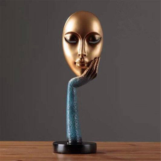 Unique Contemporary Face Sculpture Decor - Pexav