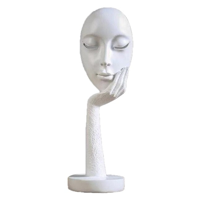 Unique Contemporary Face Sculpture Decor