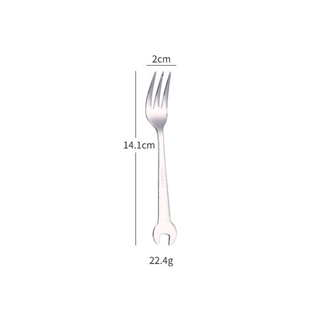 Unique Tool Shaped Fork Spoon Utensil Set