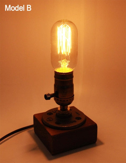 Rustic Metal Adjustable Desk Lamp