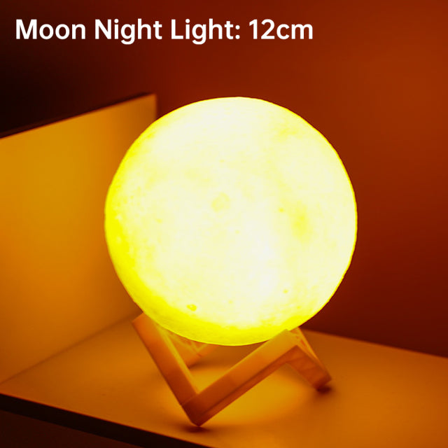 Colorful LED Sensor Nightlight Rechargeable Moon Lamp