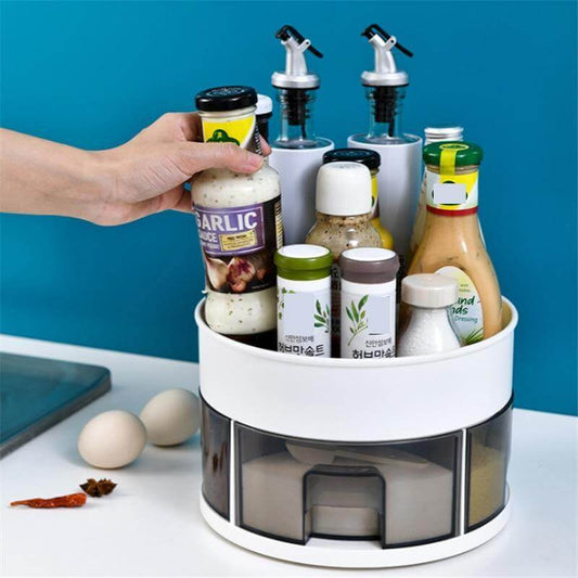 Adjustable Turning Spice Storage Rack Organizer - Pexav