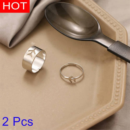 Romantic His Hers Engagement Ring Set