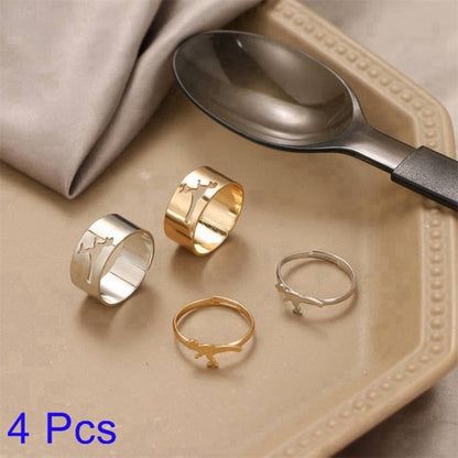 Romantic His Hers Engagement Ring Set