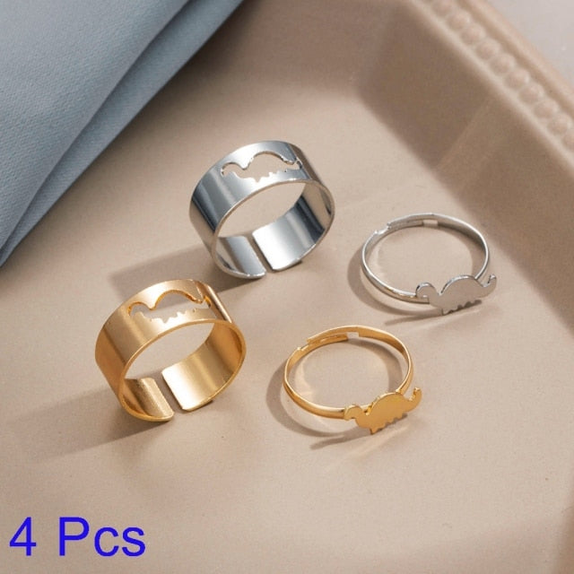 Romantic His Hers Engagement Ring Set
