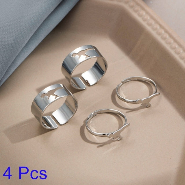 Romantic His Hers Engagement Ring Set