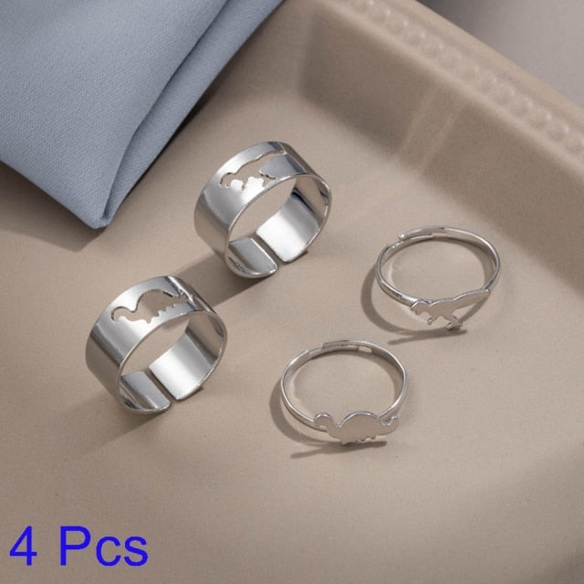 Romantic His Hers Engagement Ring Set