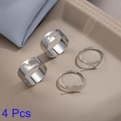 Romantic His Hers Engagement Ring Set