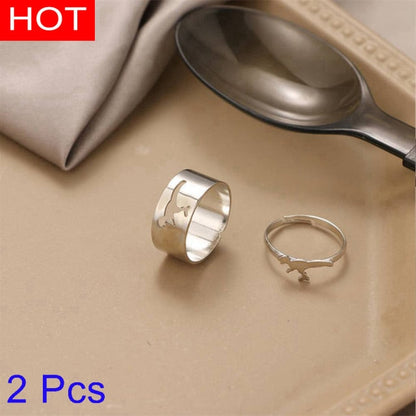 Romantic His Hers Engagement Ring Set