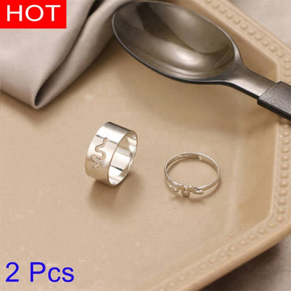 Romantic His Hers Engagement Ring Set