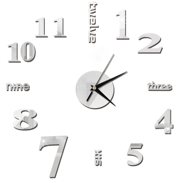 Decorative Self Adhesive Wall Clock