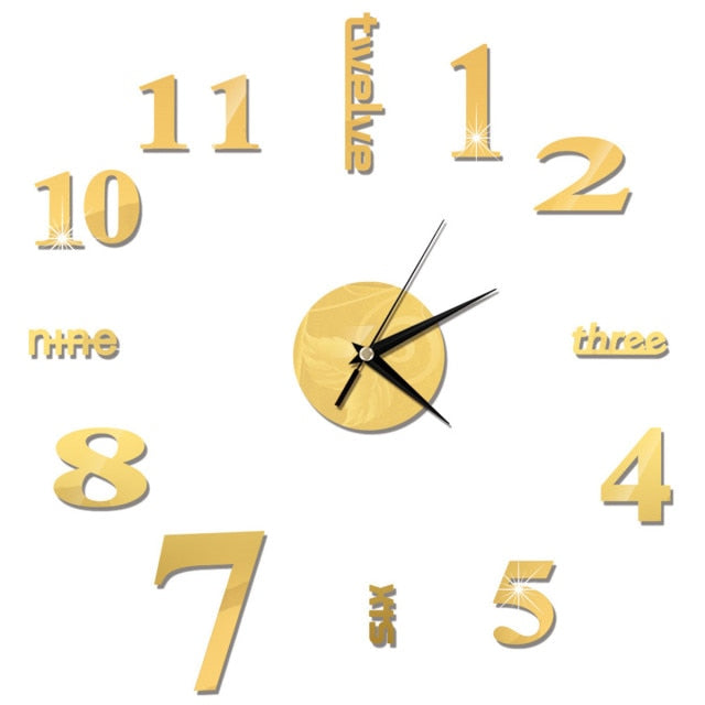Decorative Self Adhesive Wall Clock