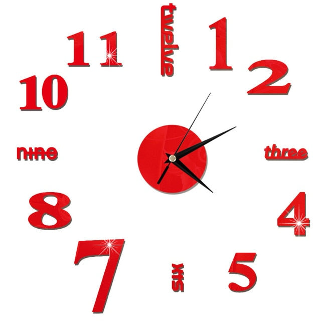 Decorative Self Adhesive Wall Clock