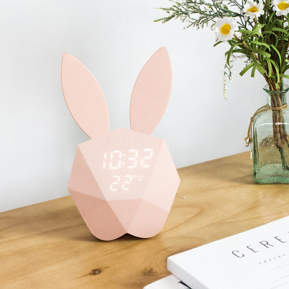 Adorable Bunny LED Digital Clock - Pexav