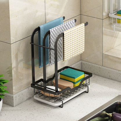 Compact Kitchen Dish Rack with Tray