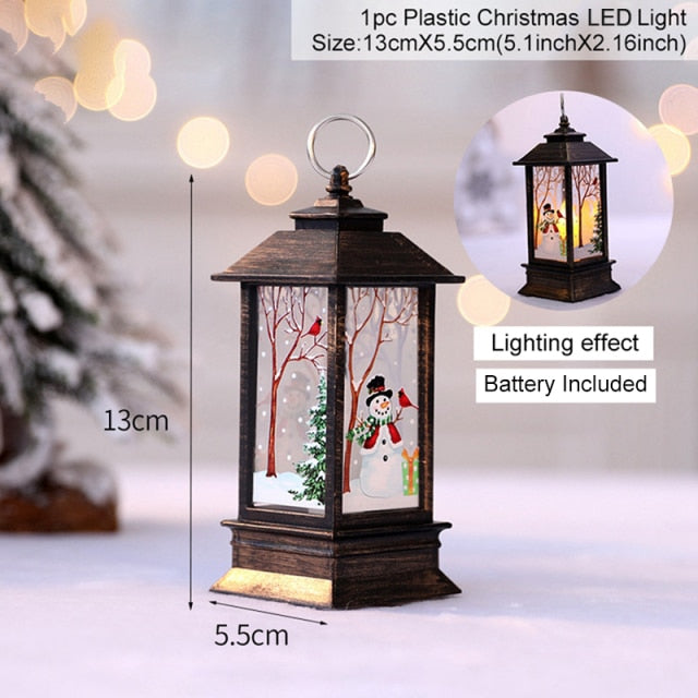 Festive Winter Snowman Table Lamp