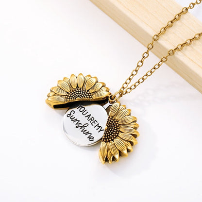 Bright Happy Sunflower Pendant Necklace