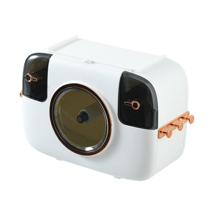 Stylish Bathroom Tissue Holder with Camera Design