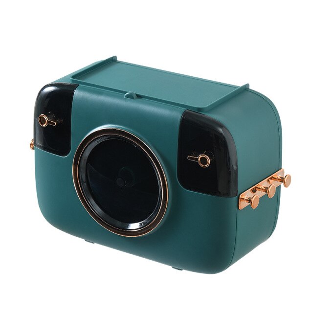 Stylish Bathroom Tissue Holder with Camera Design