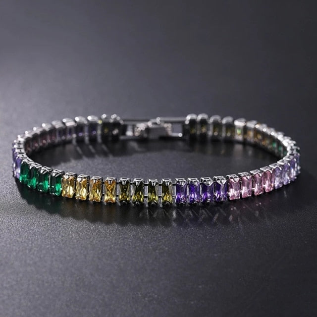 Sparkling Silver Chain Link Bracelet