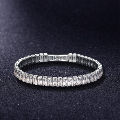 Sparkling Silver Chain Link Bracelet