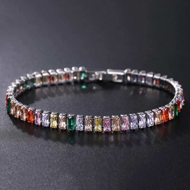 Sparkling Silver Chain Link Bracelet