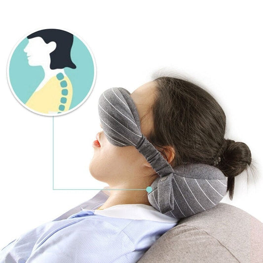Travel Set Neck Pillow Eye Mask Kit - Pexav