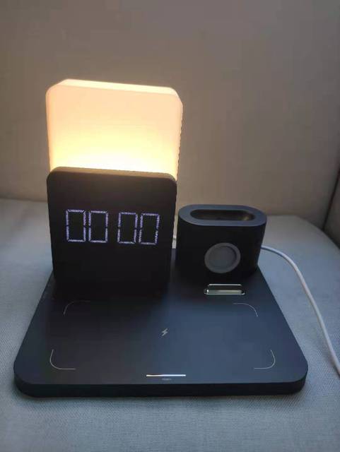 Smart LED Clock Wireless Charging Table Lamp