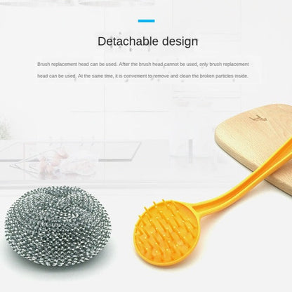 Tough Scrubbing Steel Wire Kitchen Brush