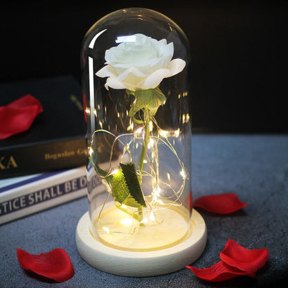 Timeless Fake Rose Bell Jar