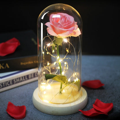 Timeless Fake Rose Bell Jar