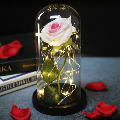 Timeless Fake Rose Bell Jar