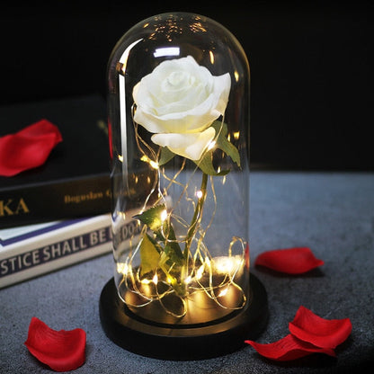 Timeless Fake Rose Bell Jar