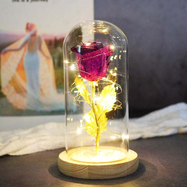 Timeless Fake Rose Bell Jar