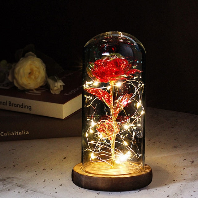 Timeless Fake Rose Bell Jar