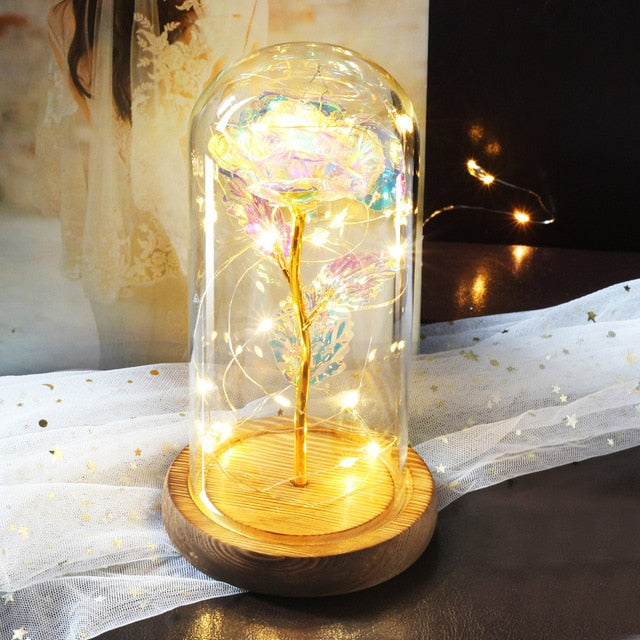 Timeless Fake Rose Bell Jar