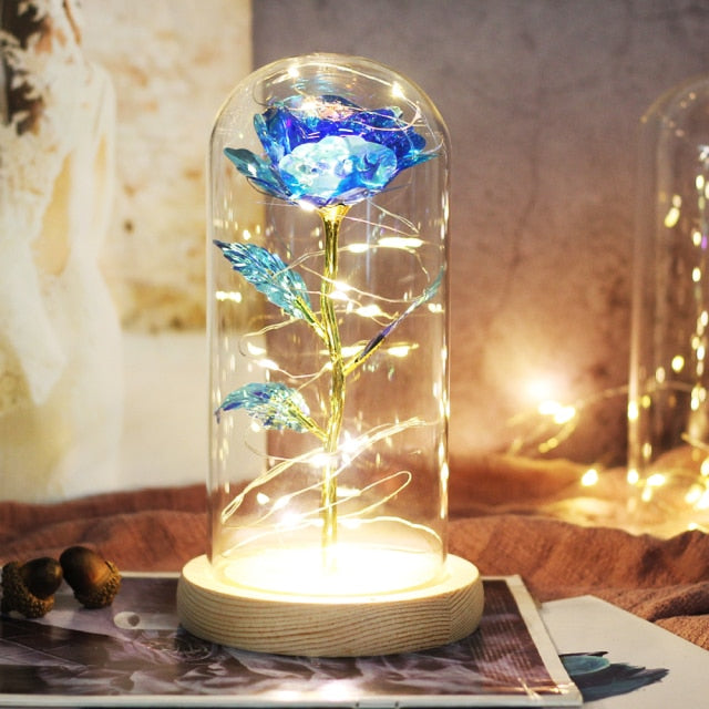 Timeless Fake Rose Bell Jar