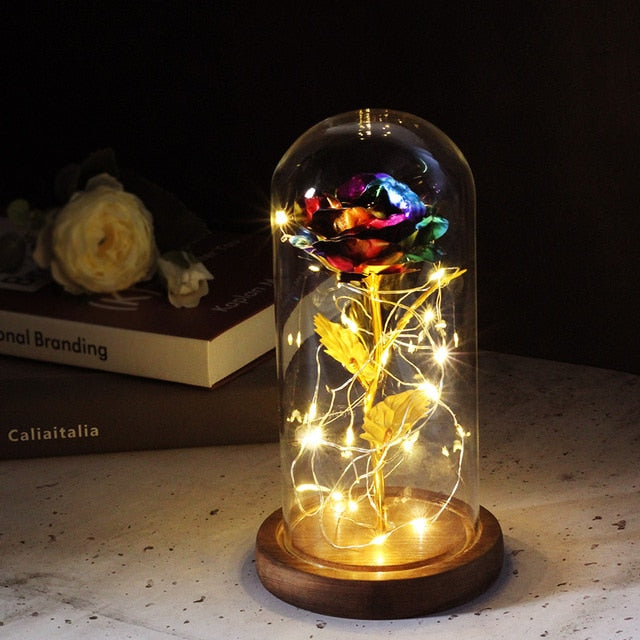 Timeless Fake Rose Bell Jar